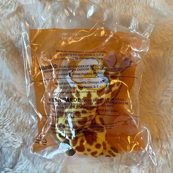 2/$30 McDonald's Ty Teenie Beanie Boo's Safari Giraffe 2021 NIP Ty Tags - Picture 4 of 5